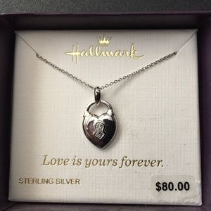 Hallmark Sterling Silver Lock design necklace